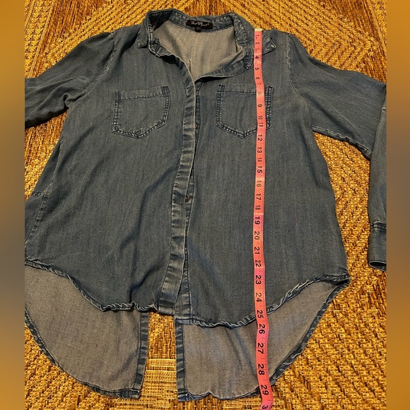 Velvet Heart | Chambray Long Sleeve Top - Medium - Picture 4 of 4
